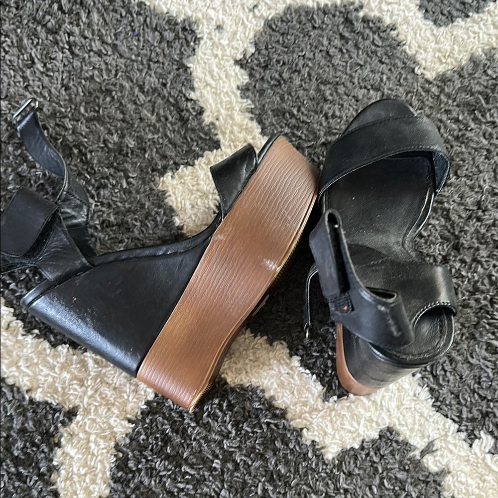 Aldo Black and Brown Platform Shoes